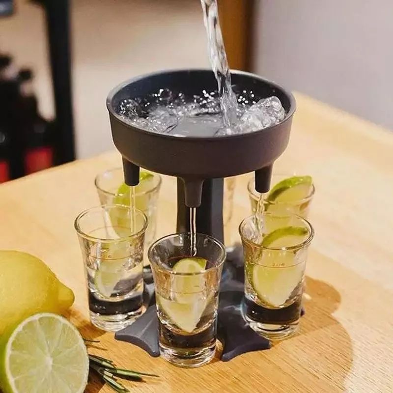 6pcs Cocktail Glass Set + DISPENSER For Wines