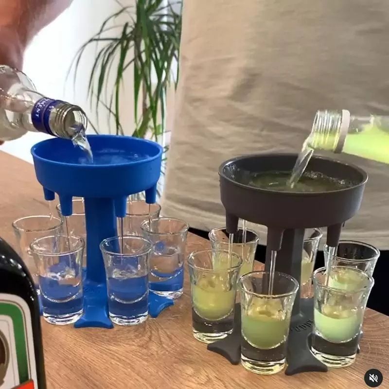 6pcs Cocktail Glass Set + DISPENSER For Wines