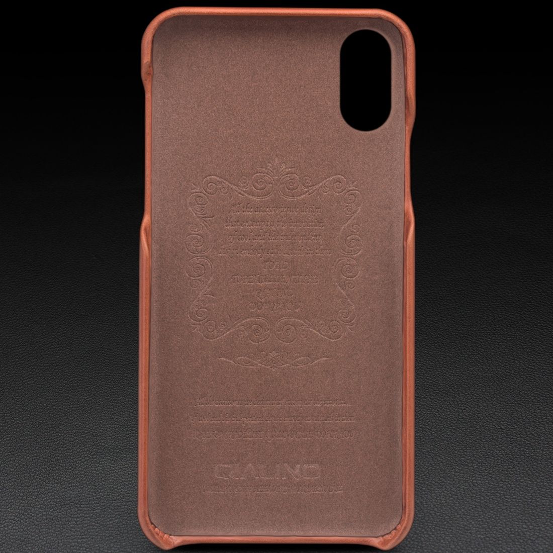 For IPhone X / XS QIALINO Cowhide Leather Case