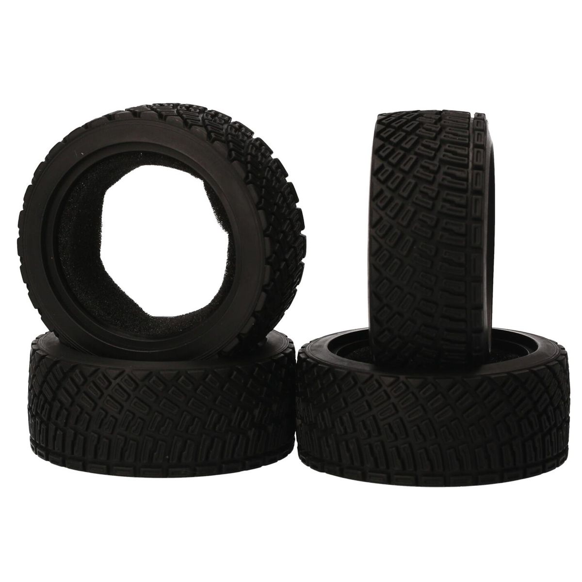 AUSTAR AX-8006 4PCS 65*25MM Rubber Tires for 1/10 Racing Car Compatible with HSP94123 LC PTG-2