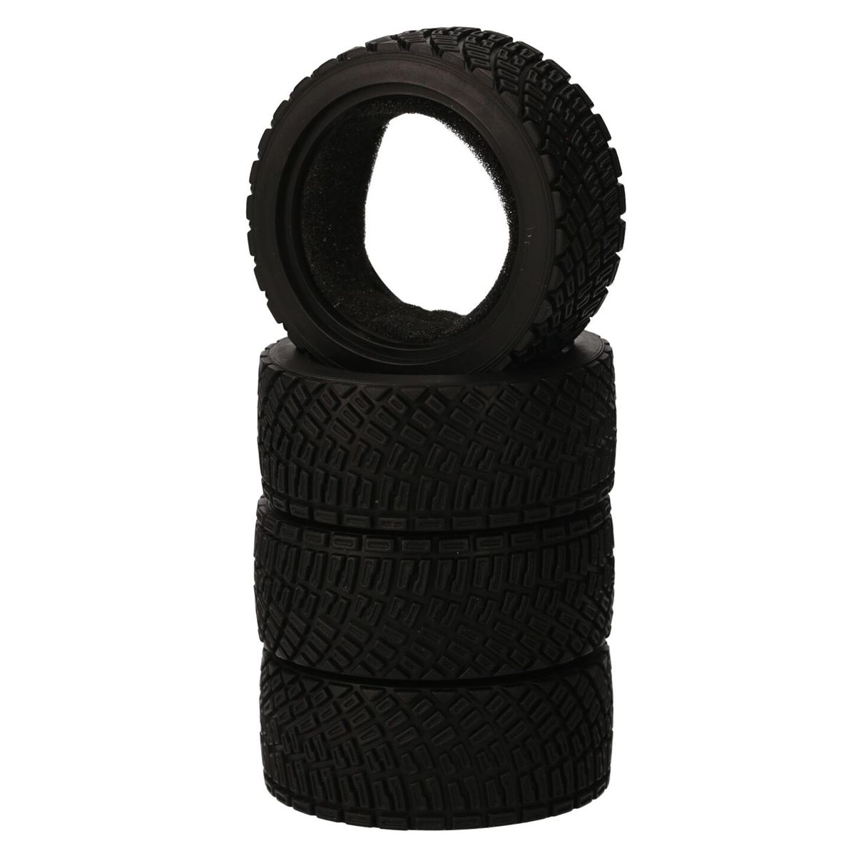 AUSTAR AX-8006 4PCS 65*25MM Rubber Tires for 1/10 Racing Car Compatible with HSP94123 LC PTG-2