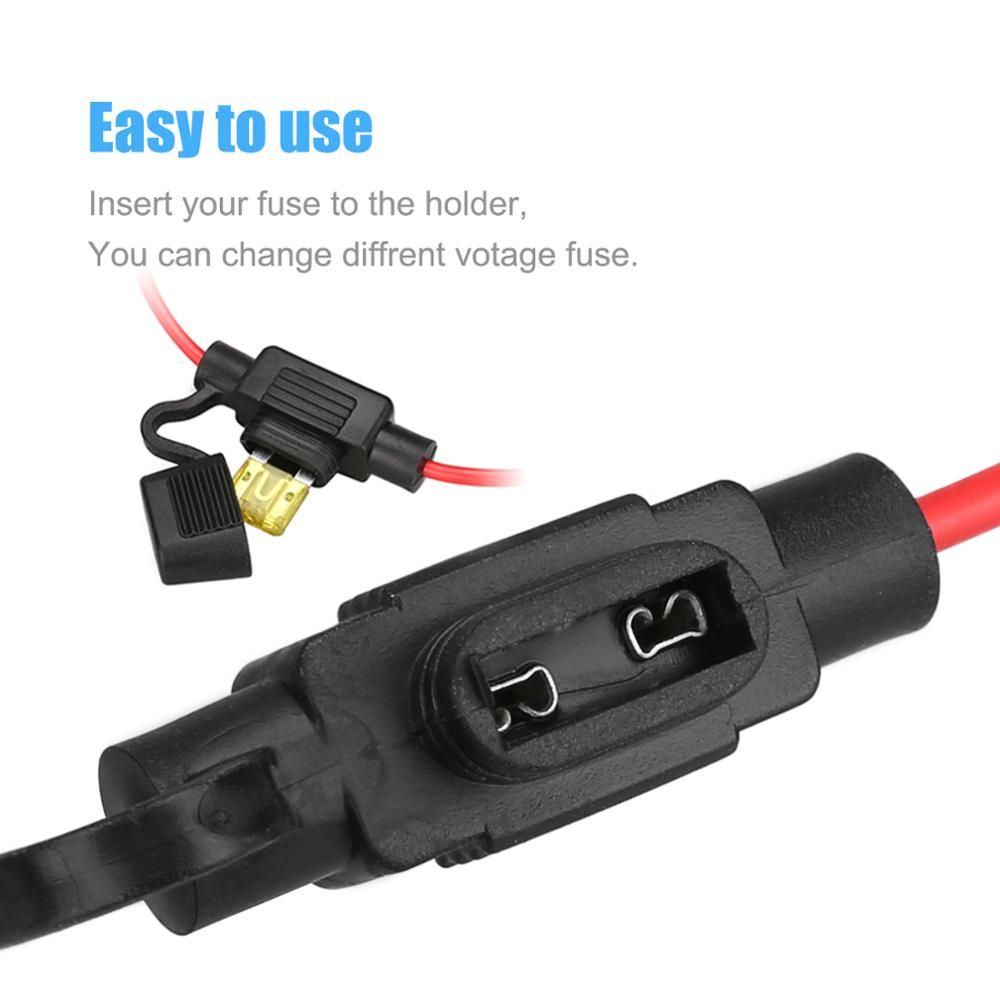 5Pcs DC12V 30A Car In Line Mini Blade Fuse Holder 18AWG 27CM Mini Wire Cutoff Switch Socket