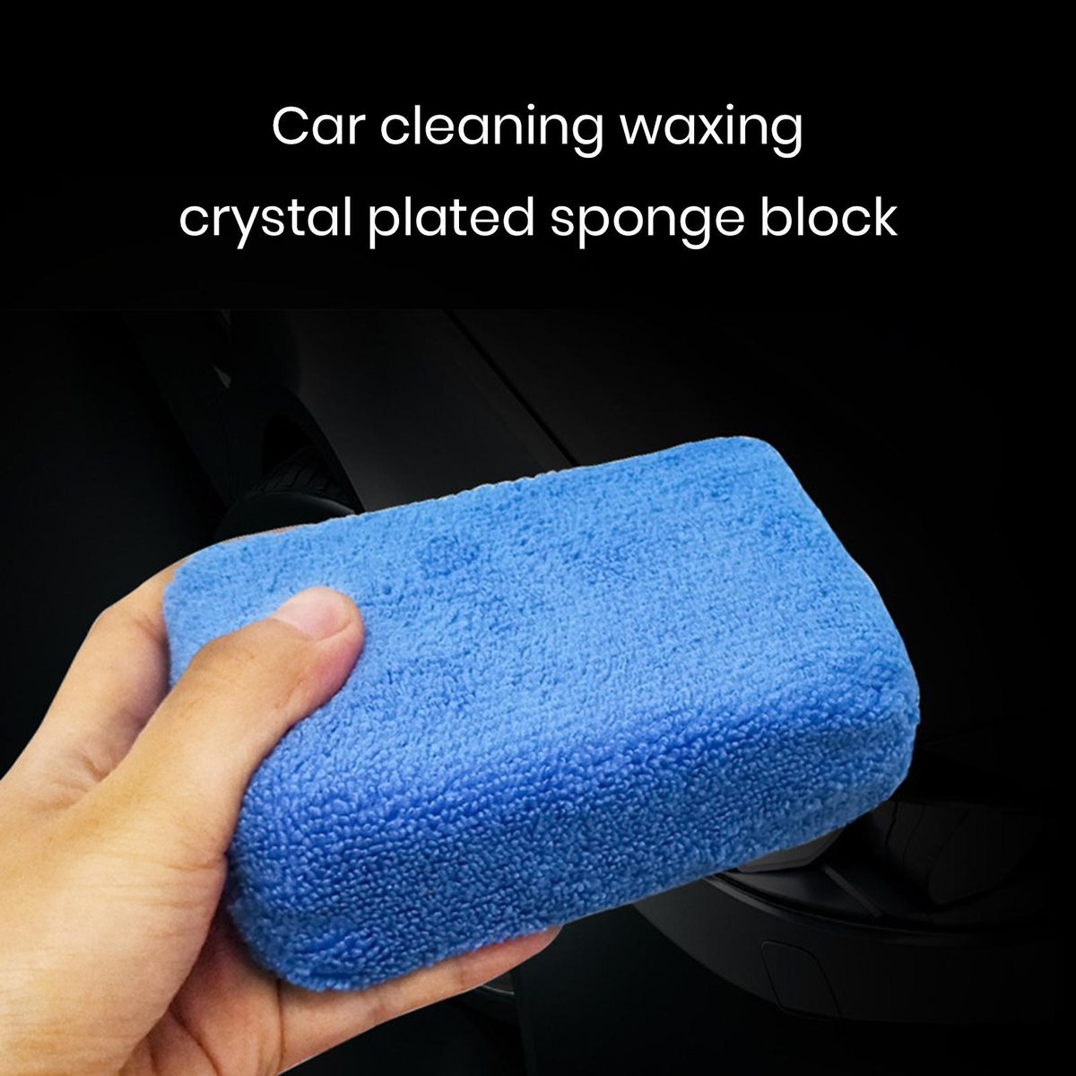 Microfiber Car Waxing Sponge Towel Car Care Kit 8pcs for Waxing Blue