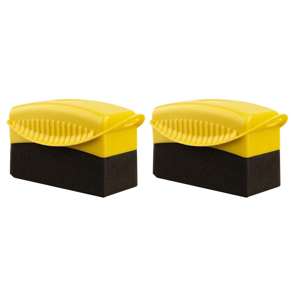 Tire Sponge Brush Tire Care Kit 2pcs Soft Applicator Pads for Waxing Yellow