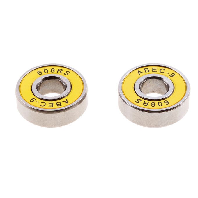 10Pcs/Pack ABEC-9 608RS Roller Skate Wheel Bearings Seal Ball Yellow