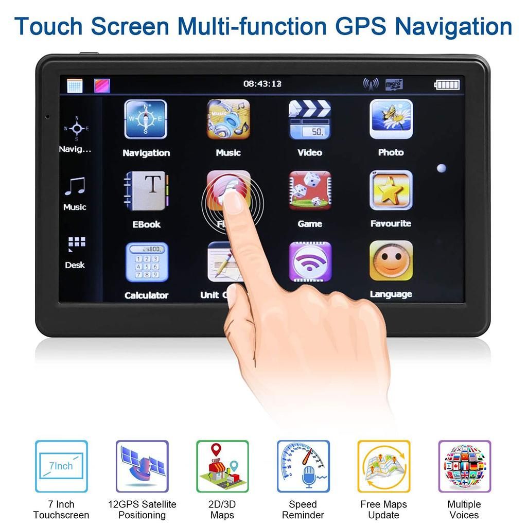 7" Car & Truck   Navi 8GB 256MB  Update Australia