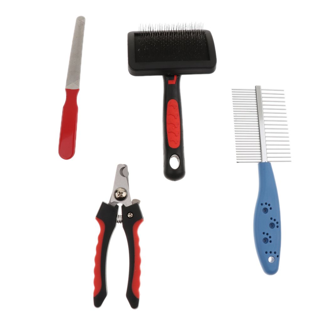 4 Pack Puppy Nail  Claw Cutters File Dog Cat Animals Red-Blue