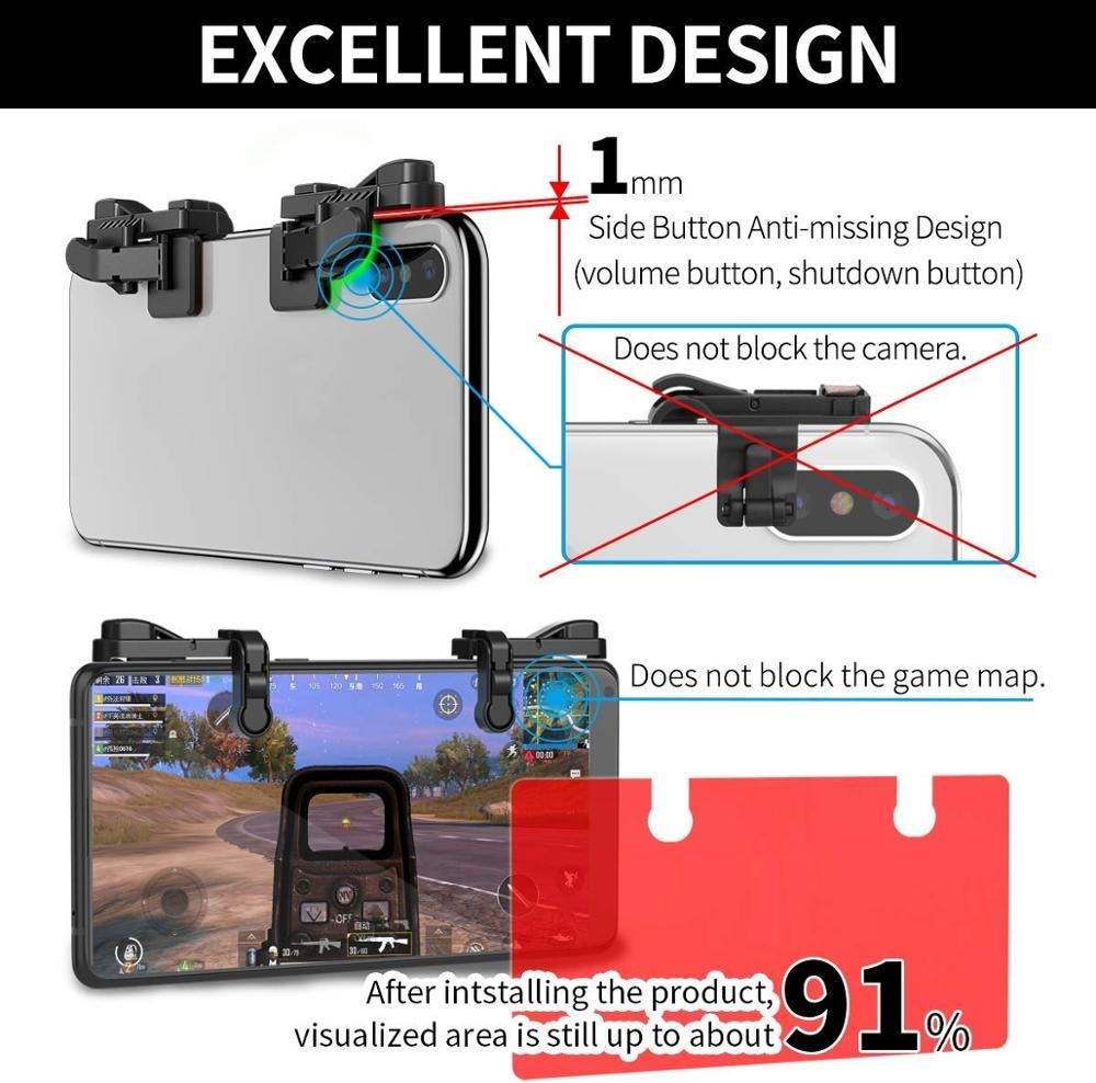 IFYOO Mobile Game Gamepad L1R1 Triggers Fire And Aim Buttons For Android & IPhone For PUBG Of Call Of Duty Modern Warfare