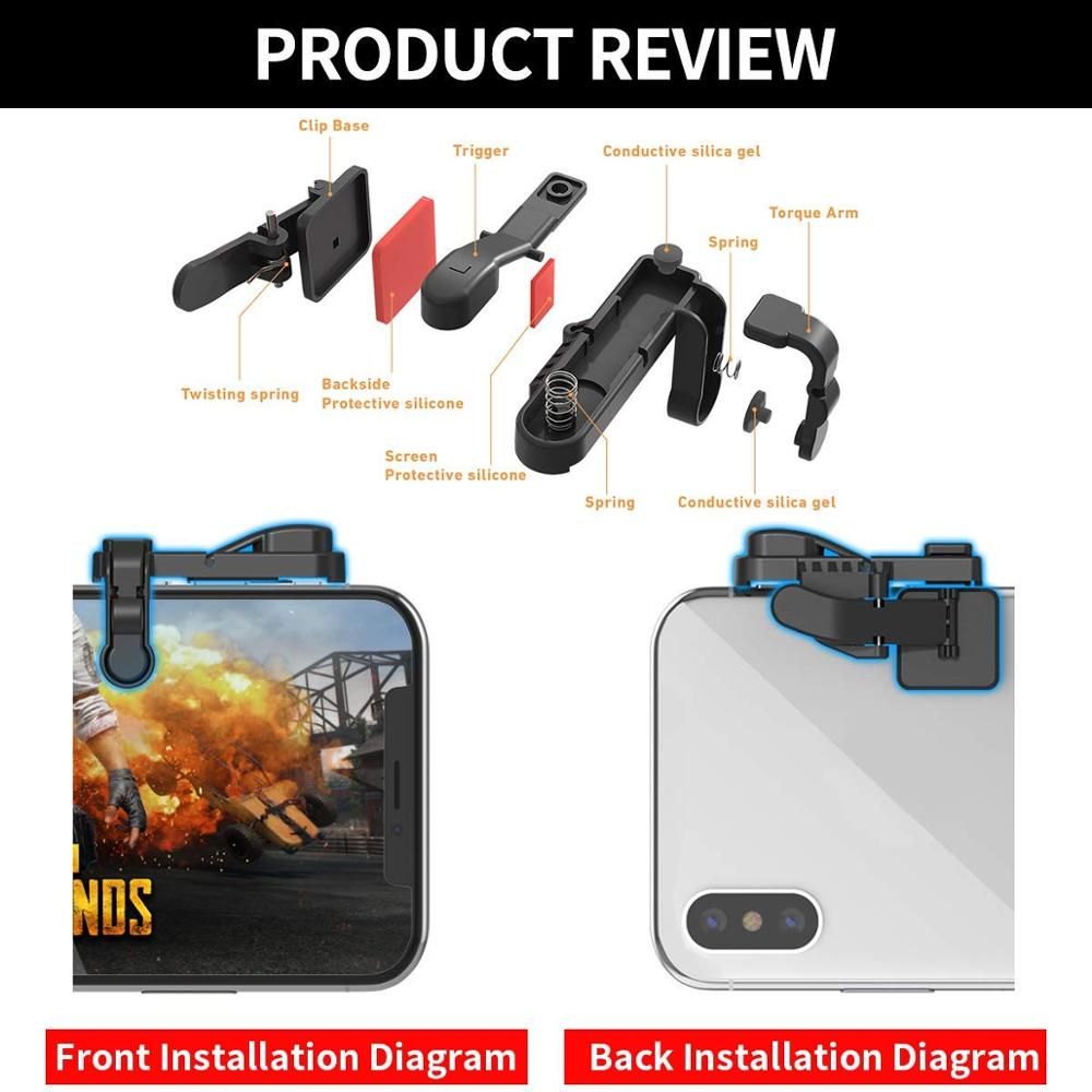 IFYOO Mobile Game Gamepad L1R1 Triggers Fire And Aim Buttons For Android & IPhone For PUBG Of Call Of Duty Modern Warfare