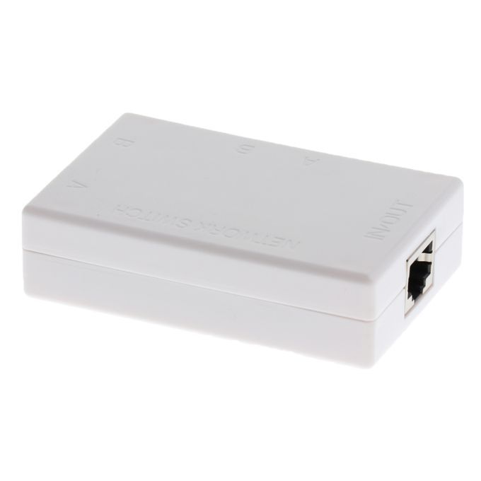2Port Button Network Switch Splitter Hub 2-In 1-Out Or 1-In 2-Out 100M