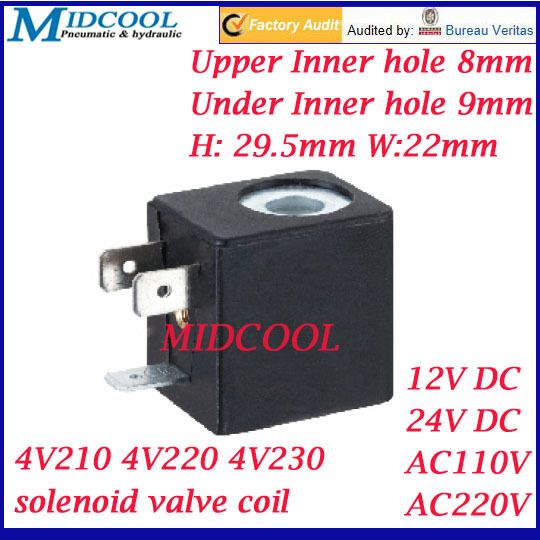4V210 Series Magnetic Contactor Plug 3 Solenoid Valve Coil