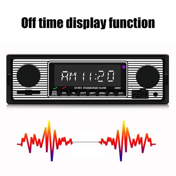 BT Vintage Radio MP3 Player Stereo USB AUX Car Stereo Audio