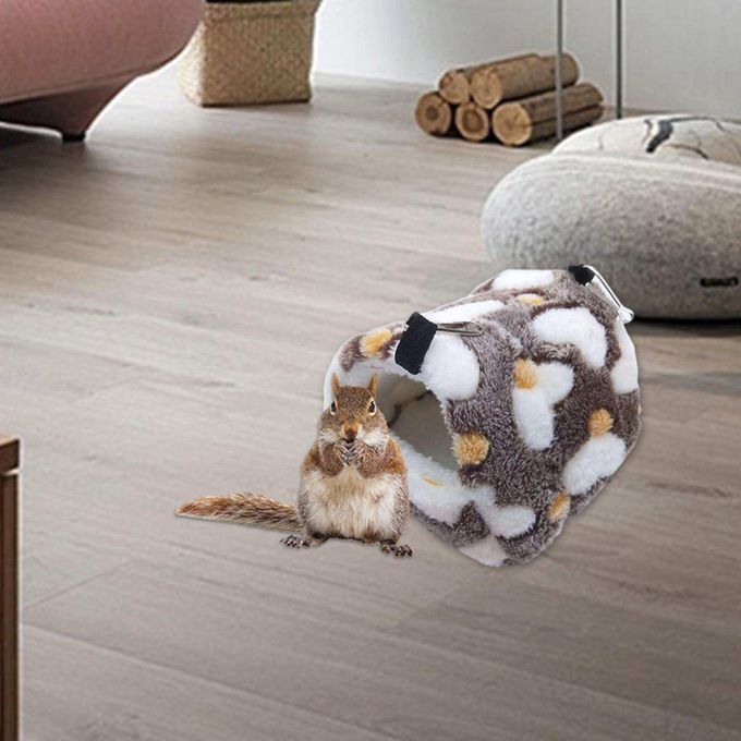 Soft Guinea Pig Bed Nest Sleeping Warm Cozy Cage White Brown Heart