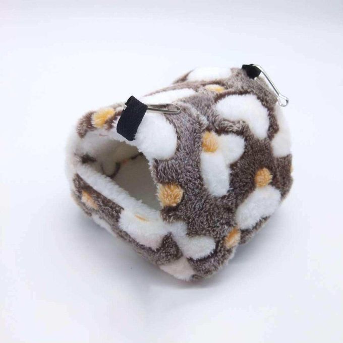 Soft Guinea Pig Bed Nest Sleeping Warm Cozy Cage White Brown Heart
