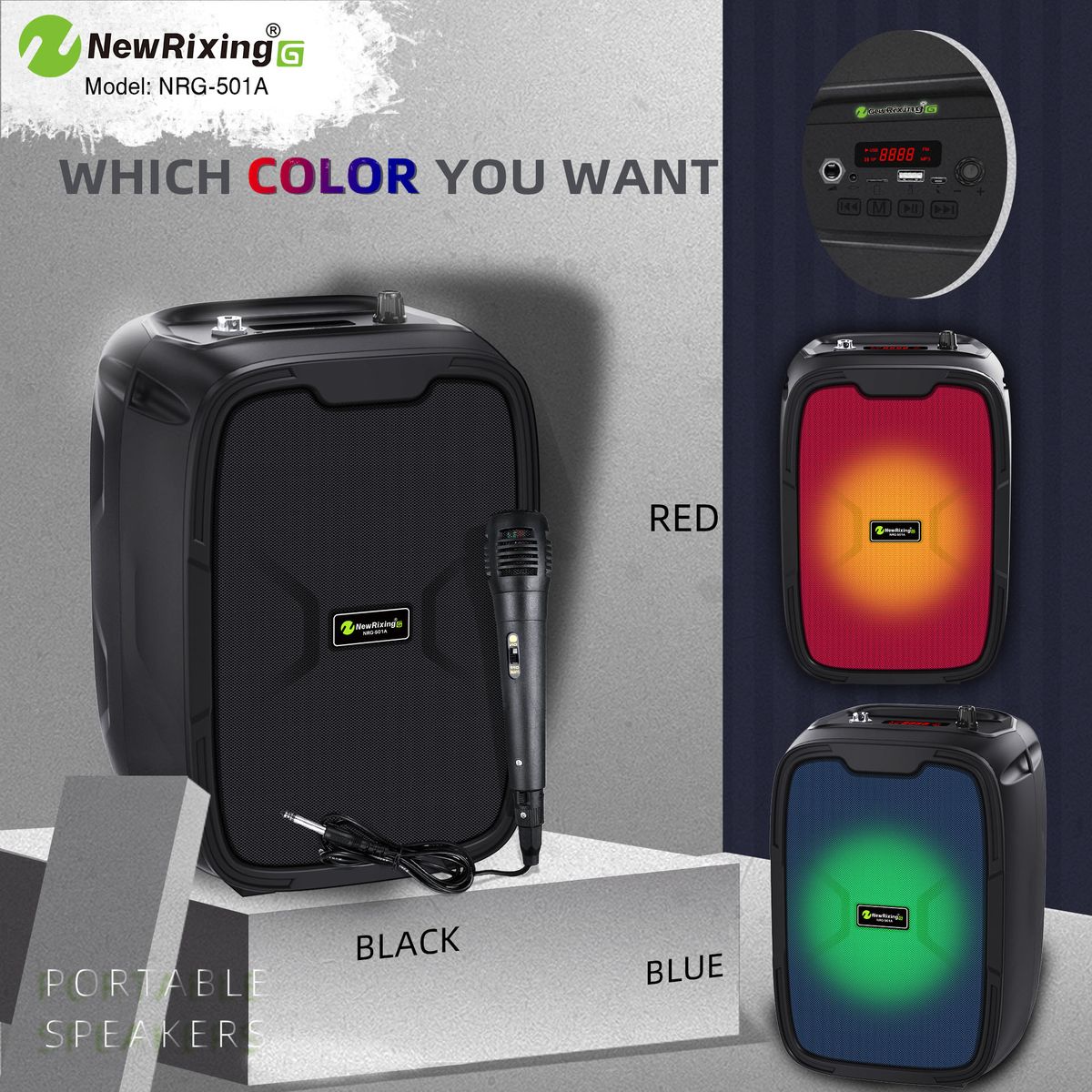 SUPERSOUND Led Display Portable Bluetooth/FM/Speaker/mic/ETC