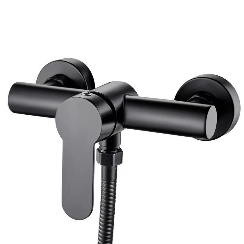 Black Paint 304 Stainless Steel Bathtub Simple Shower Set Hot and Cold Shower Mixing Valve Bathroom Faucet Wholesale