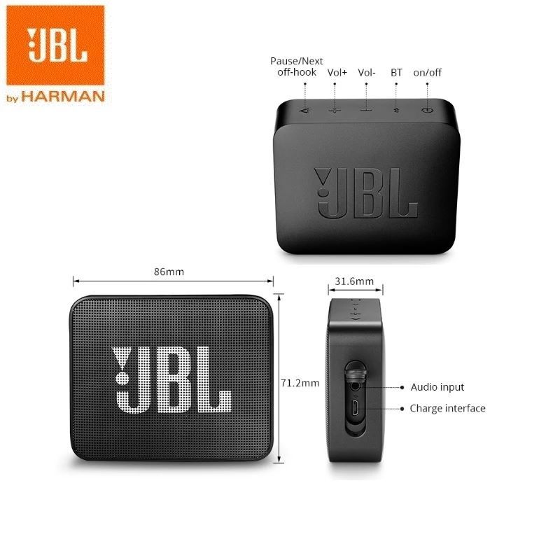 Original JBL GO2 Wireless Bluetooth Speaker