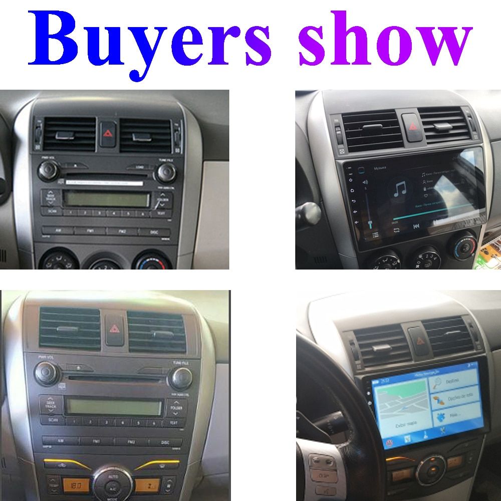 2008-2010 Toyota Corolla Android Large Player Panel Frame For Installation