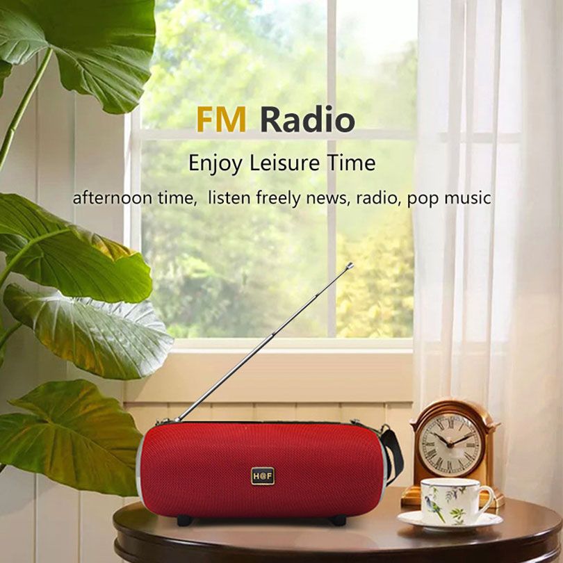 Powerful Stereo Portable Speaker Wireless Outdoor Speakers Bluetooth-compatible With FM Radio AUX TF USB MP3 Music Center Column