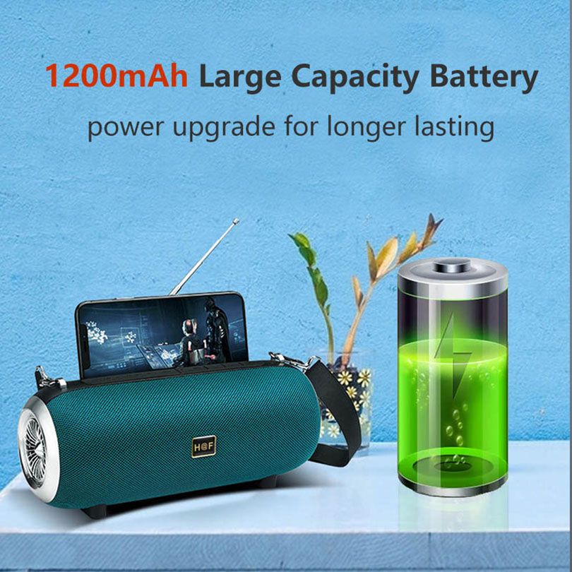 Powerful Stereo Portable Speaker Wireless Outdoor Speakers Bluetooth-compatible With FM Radio AUX TF USB MP3 Music Center Column