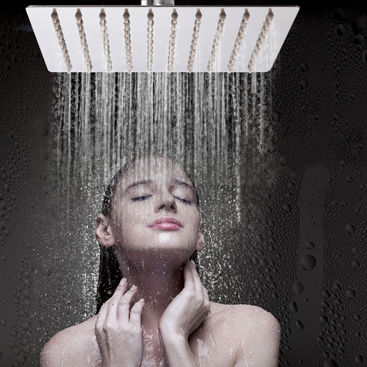 8 Inch Square Rain Showerhead G1/2 High Pressure Shower Head