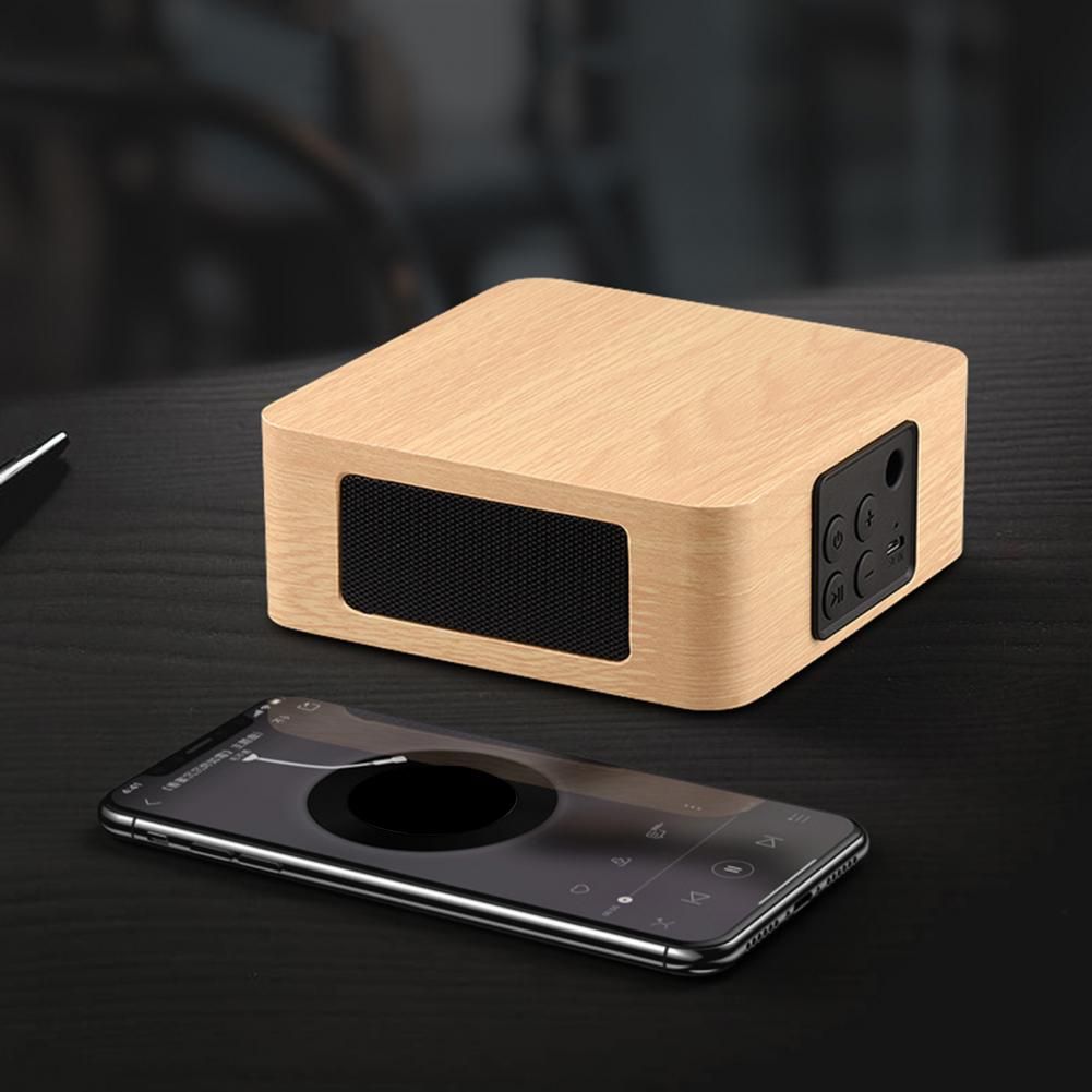 Q1A Bluetooth 4.2 Wood Wireless Speakers Rechargeable Heavy BSpeaker Subwoofer Music Player Loudspeaker Bluetooth Speakers