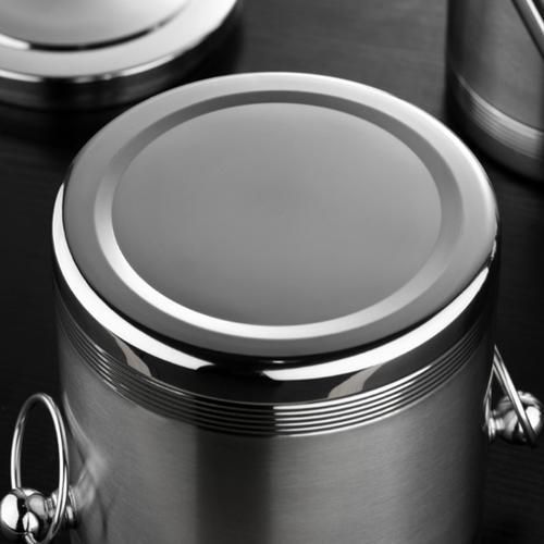Stainless Steel Double Layer Ice Bucket Insulation Ice Bucket Bar KTV Ice Bucket Household Beer Bucket Ice Bucket