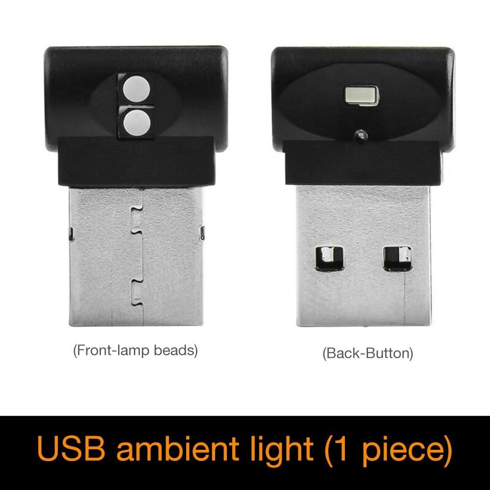 7 Colors Mini USB LED Car Light Auto Atmosphere Neon Light Plug And Play Decoration Ambient Lamp Car Interior Lights Car-styling