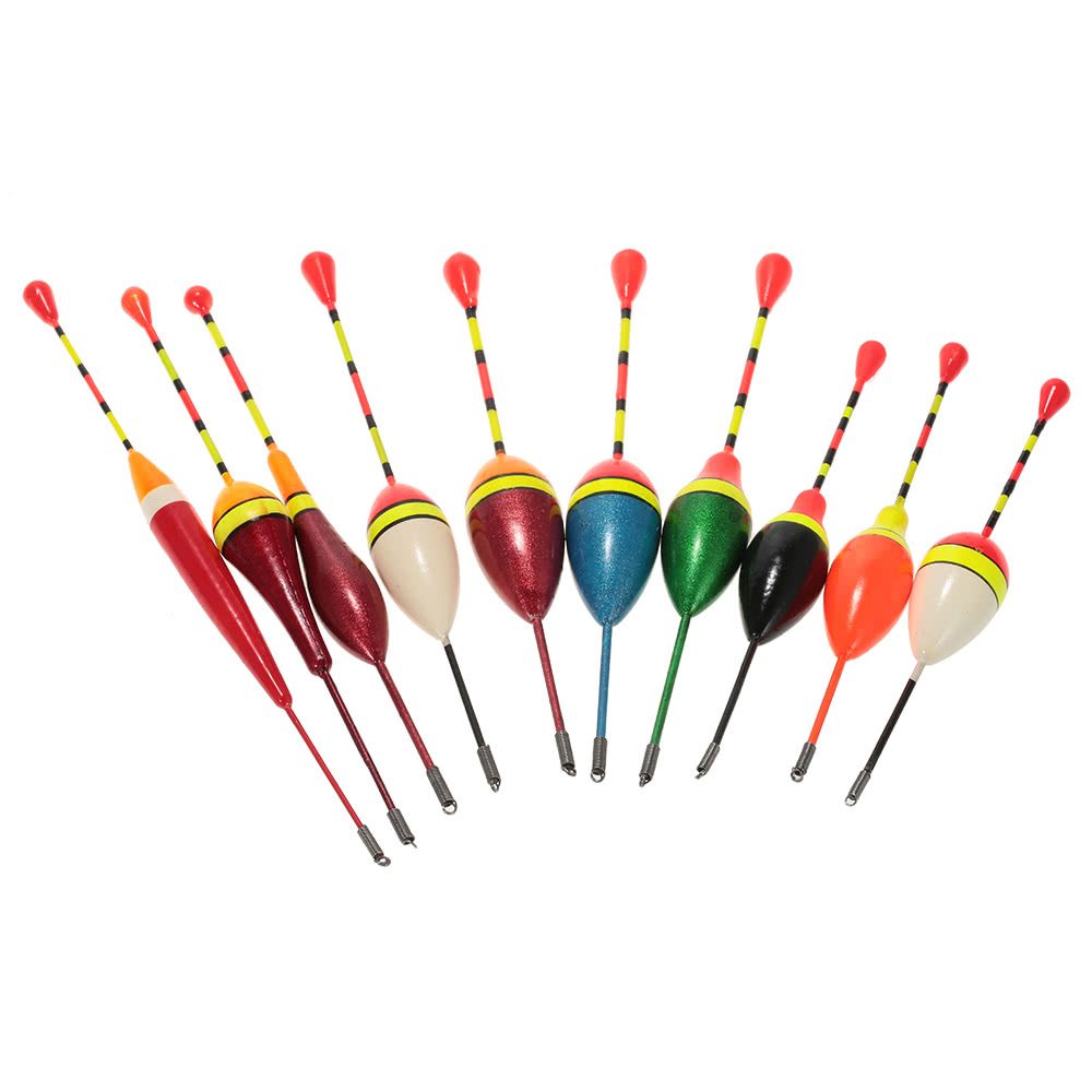 10pcs Multi-purpose Light Floaters Fishing Floats Set