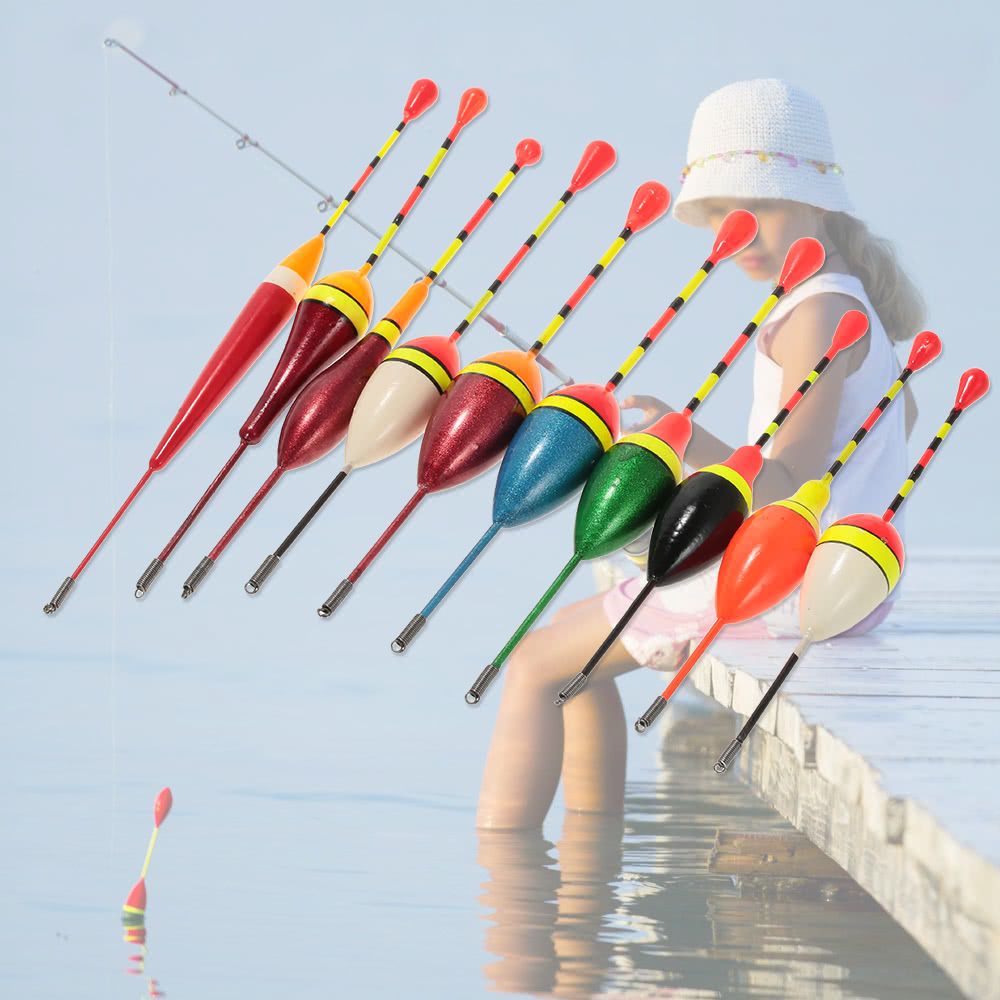 10pcs Multi-purpose Light Floaters Fishing Floats Set