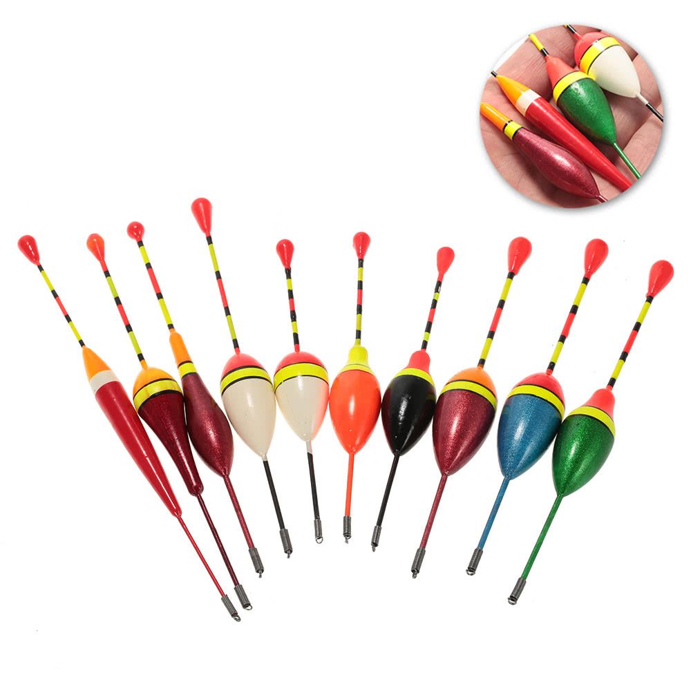 10pcs Multi-purpose Light Floaters Fishing Floats Set