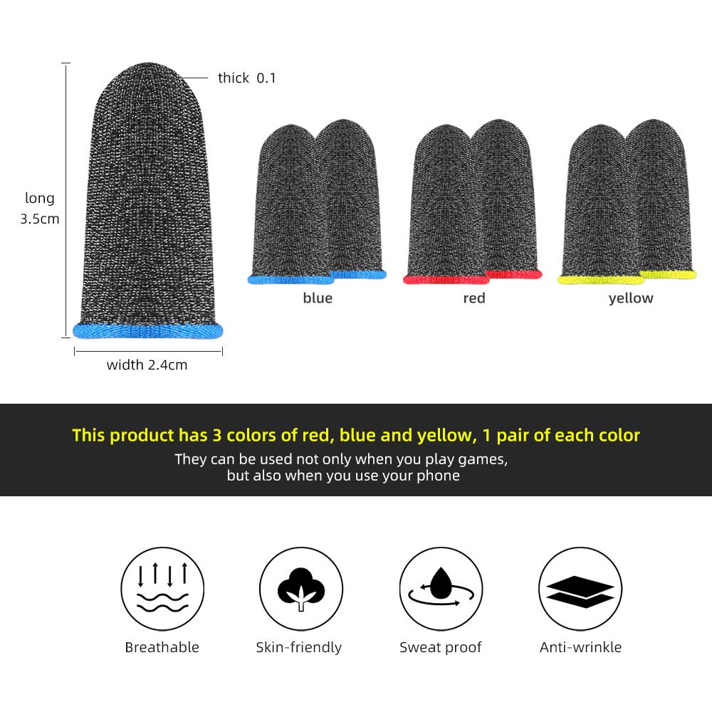 Gaming Finger Sleeves Anti-Sweat Game Finger Cots Cover
