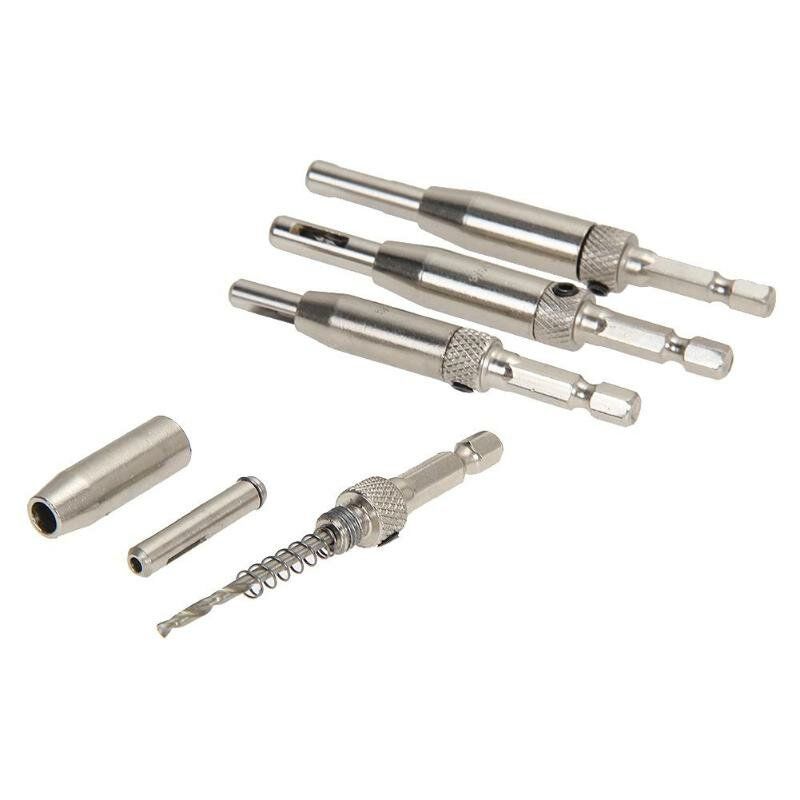 4Pcs HSS Self Centering Hinge Drill Bit Set For Hinges
