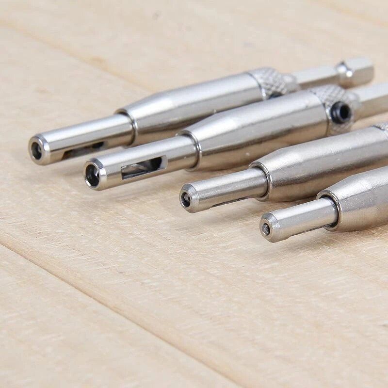 4Pcs HSS Self Centering Hinge Drill Bit Set For Hinges