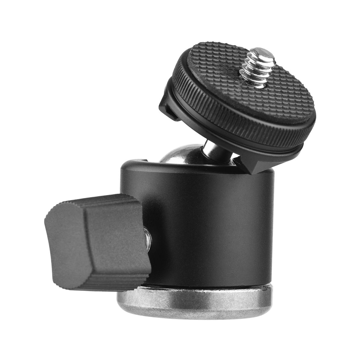 2-in-1 1/4 Screw Cold Shoe Mount Ball Head 360° Rotatable