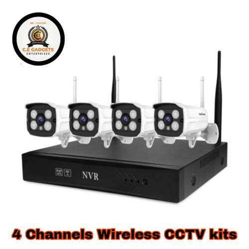 Complete Kits 4 Channels Wireless CCTV Cameras
