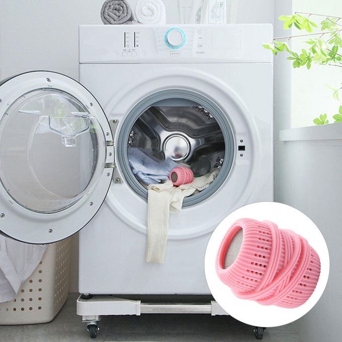 Cleaning Ball Reusable Anti-Twist Convenient For Washing Machine Pink