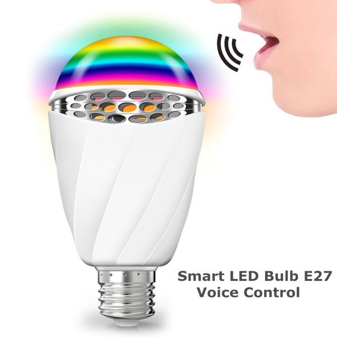 Smart LED Bulb Color With Voice Control E27 3W - Adjustable Dimmable Light Decorative Bulb, No Bluetooth And Wi-Fi Required For Party Lights Bedroom Home Decor - White