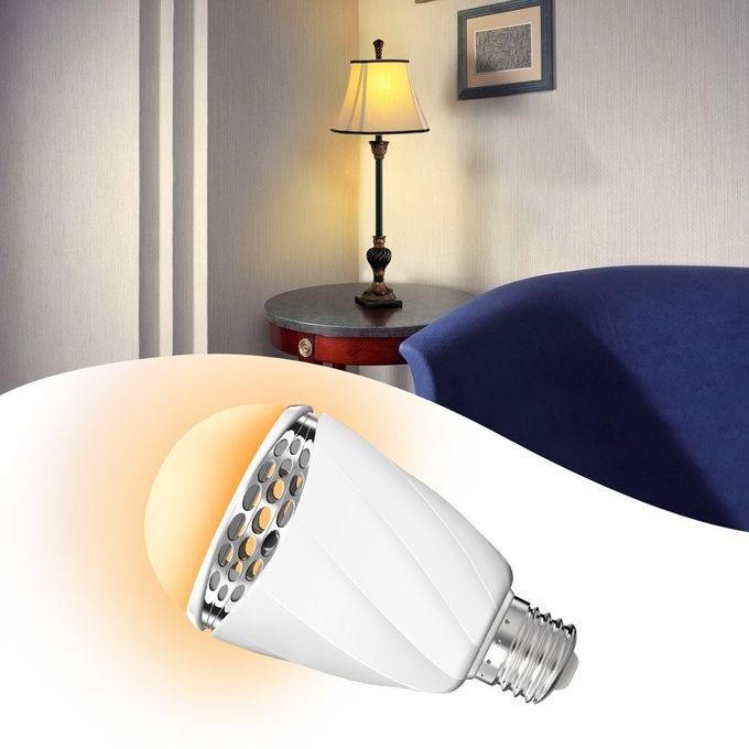 Smart LED Bulb Color With Voice Control E27 3W - Adjustable Dimmable Light Decorative Bulb, No Bluetooth And Wi-Fi Required For Party Lights Bedroom Home Decor - White