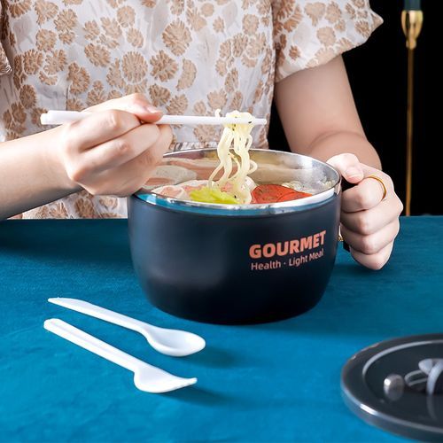 1300ml 304 Stainless Steel Noodles Bowl Food Storage
