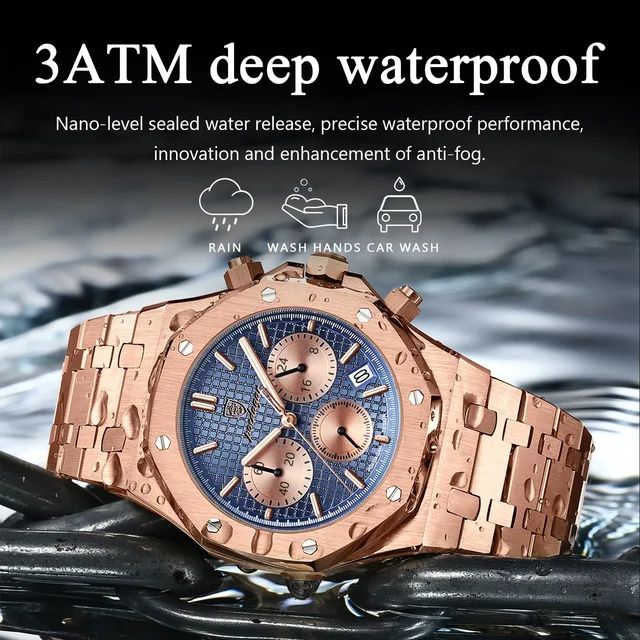 2024  New Trend Chronograph Business Men's Wrist Watch