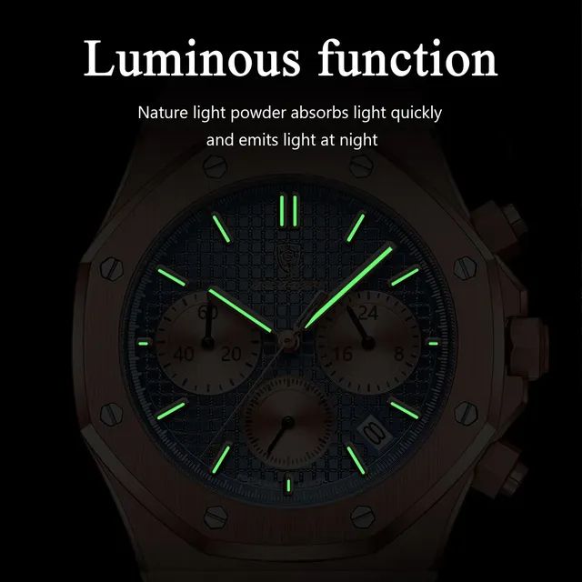 2024  New Trend Chronograph Business Men's Wrist Watch