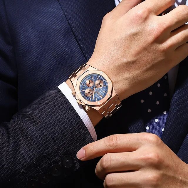 2024  New Trend Chronograph Business Men's Wrist Watch