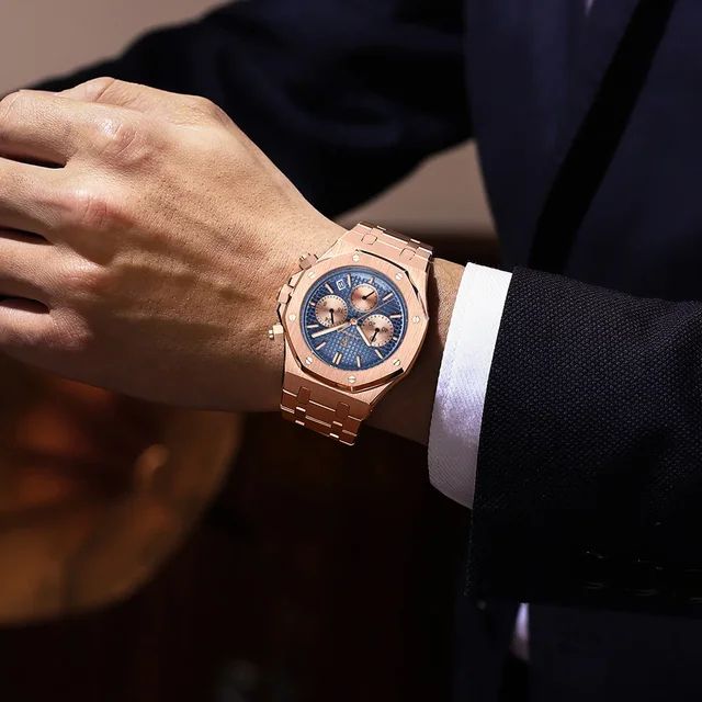 2024  New Trend Chronograph Business Men's Wrist Watch