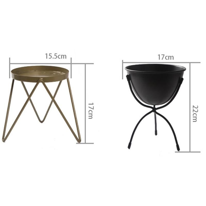 Bedroom Office Single Layer Home Indoor Floor Living Room Potted Plant Stand Bar Multifunction Simple Flower Pot -B