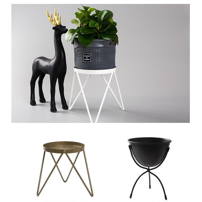 Bedroom Office Single Layer Home Indoor Floor Living Room Potted Plant Stand Bar Multifunction Simple Flower Pot -B