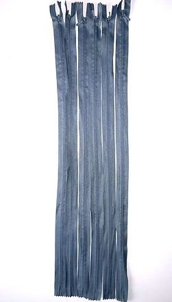 20 Inch Nylon Invisible Zippers 6-pack, Grey