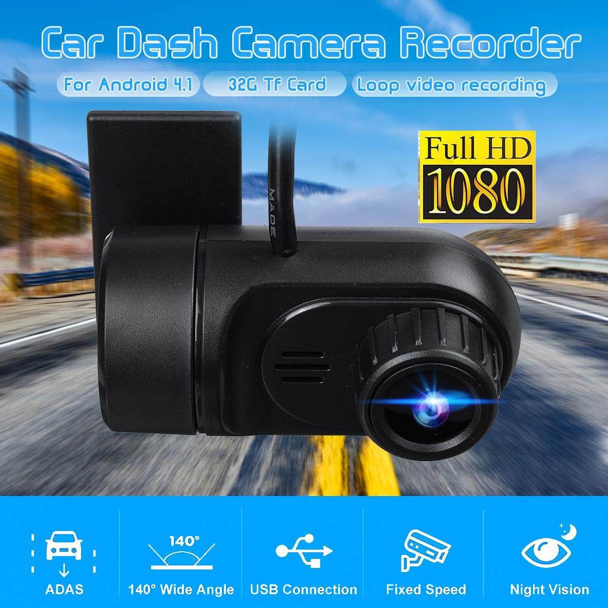 Full HD 1080P Car Driving Recorder Camera USB Dash Cam 140° For Android 4.1
