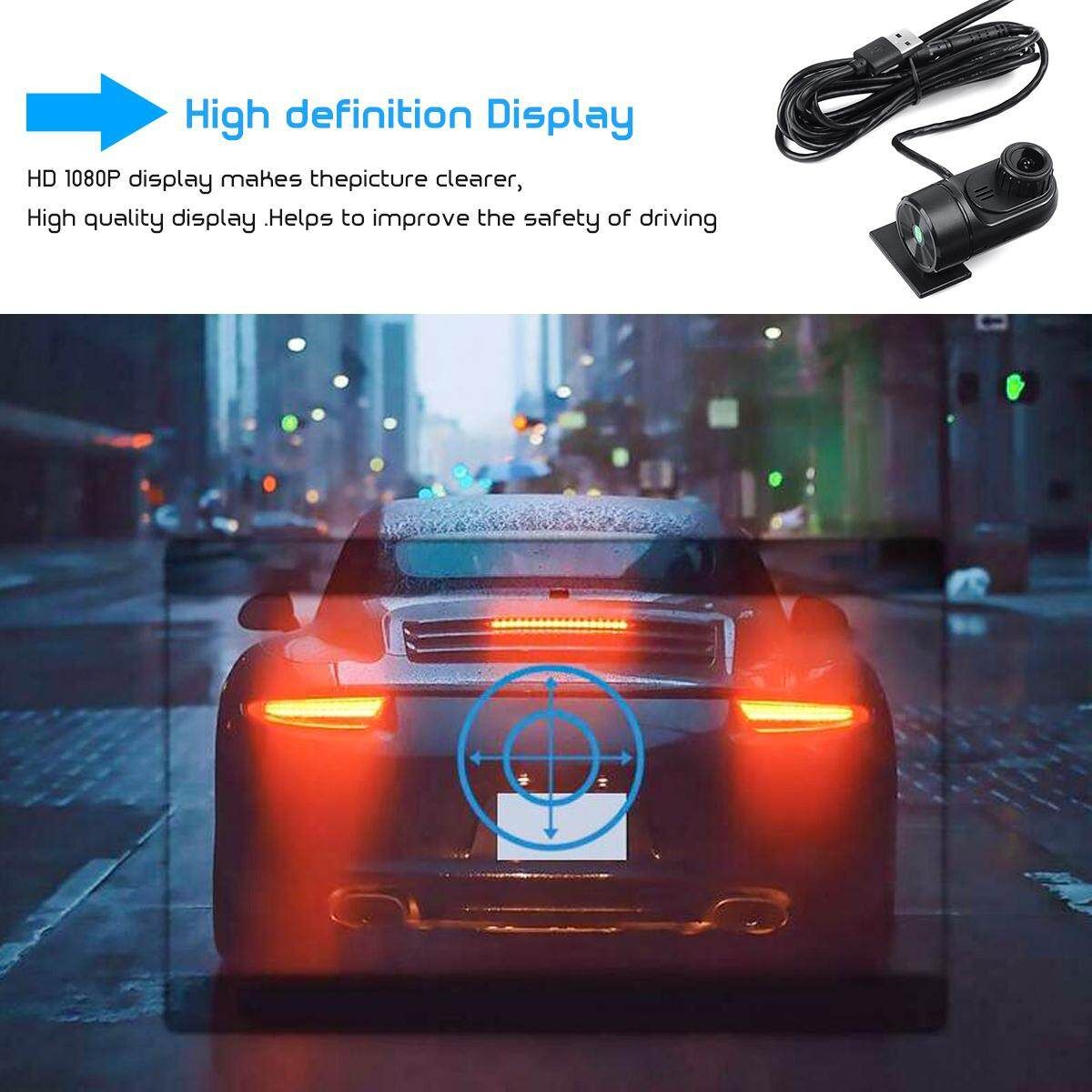 Full HD 1080P Car Driving Recorder Camera USB Dash Cam 140° For Android 4.1