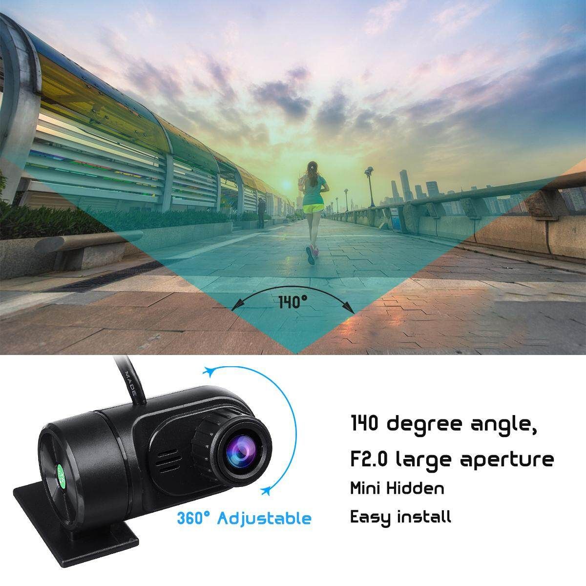 Full HD 1080P Car Driving Recorder Camera USB Dash Cam 140° For Android 4.1